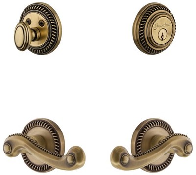 Grandeur NEWNEW_SP_ESET_238_RH Newport Solid Brass Right Handed - Brass