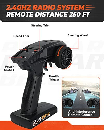  HB101 1:10 Scale Beginner RC Truck, 4WD High Speed 48km/h All Terrains RC Car 