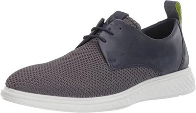 RTLS $180 ECCO ST 1 HYBRID LITE MENS TITANTIUM-BLUE LEATHER LOAFER SZ 46 (US 12)