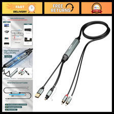6ft Optical to 2 RCA Adapter Cable, 192kHz DAC Digital to Analog Converter for H