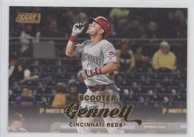 2017 Topps Stadium Club Gold Foil Scooter Gennett #132 g0h