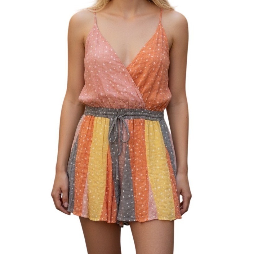 STORIA Star Patchwork Print Lined Adjustable Stra… - image 1