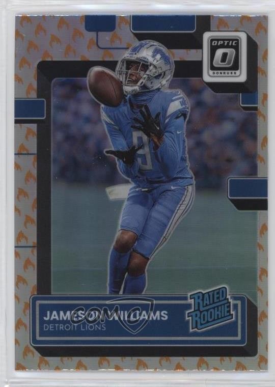 2022 Panini Donruss Optic Rated Rookie Fire Prizm Jameson Williams #208 v9t