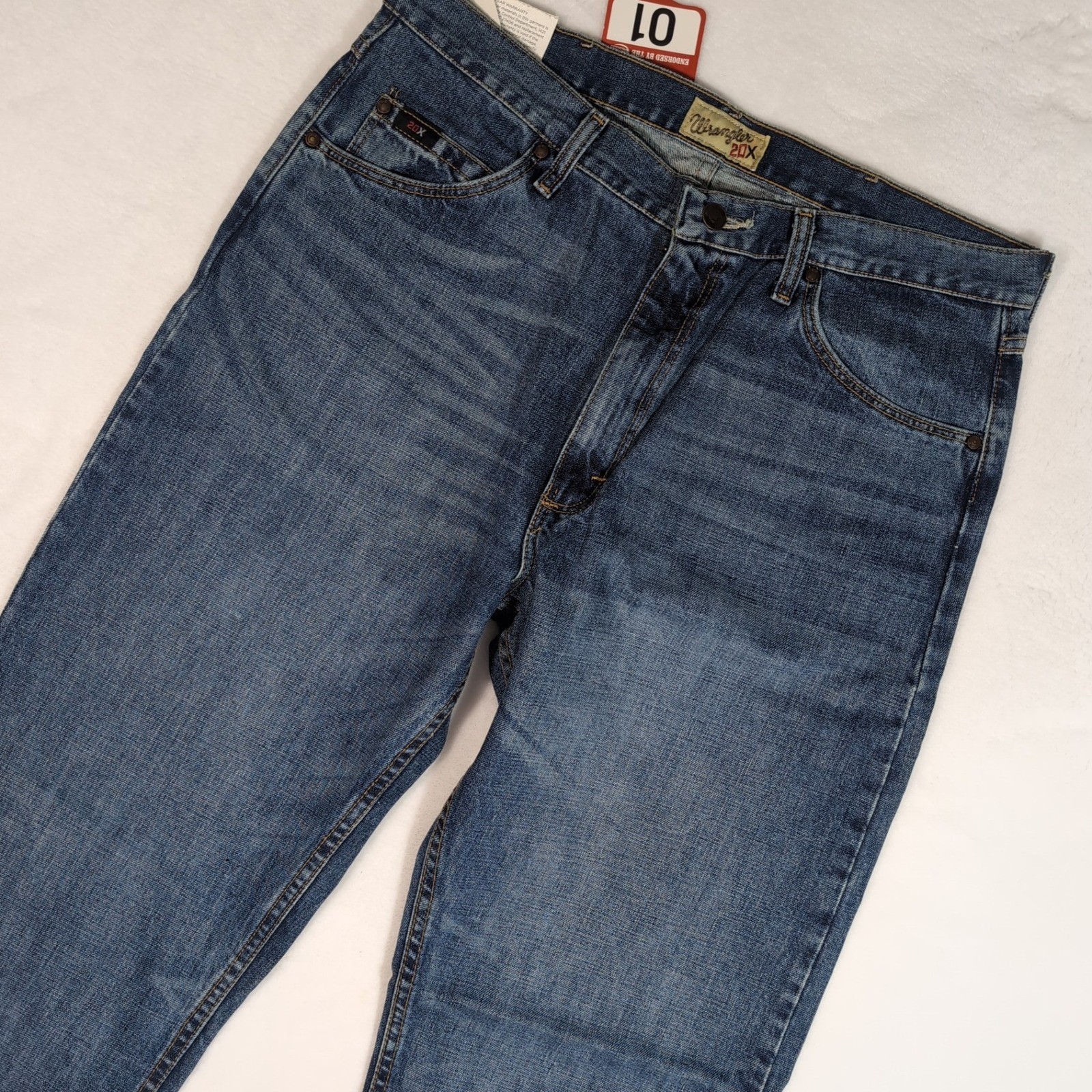 Men 34x34 Blue Relaxed Fit Bootcut Western