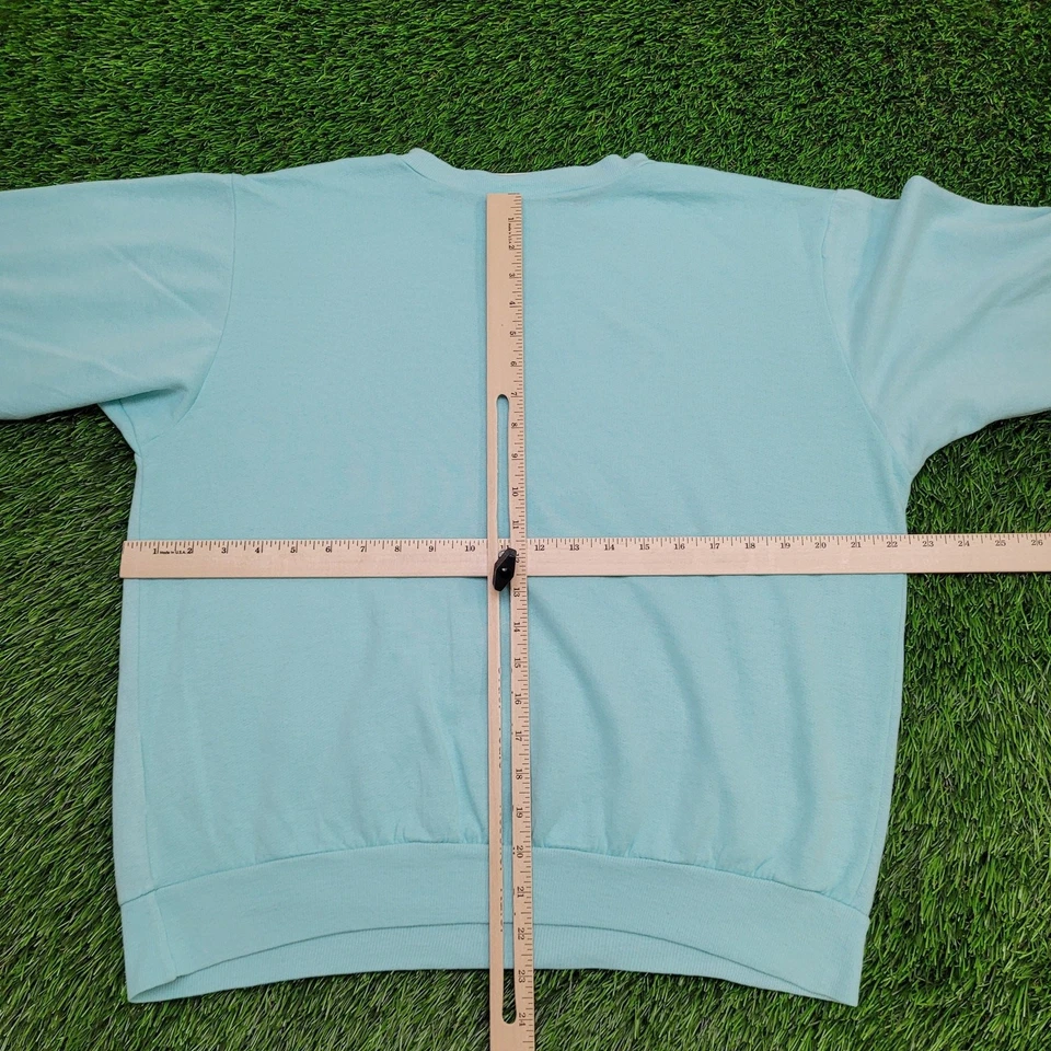 Vintage 80s Bunny Skiing Sweatshirt Womens XL 22x22 Boxy USA - Image 4 of 4