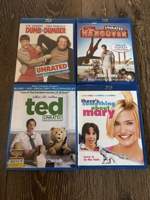 Lot of 4 Comedy Blu-rays - Hangover, Something About Mary, Ted, Dumb And Dumber