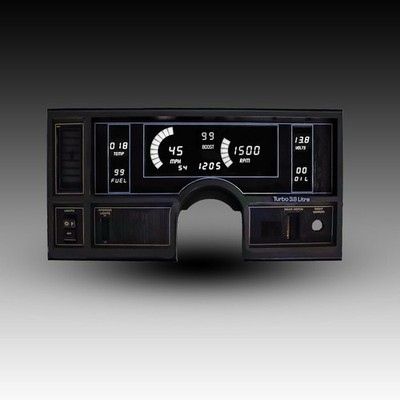 Intellitronix White LED Digital Gauge Cluster Set For 84-87 Buick Regal