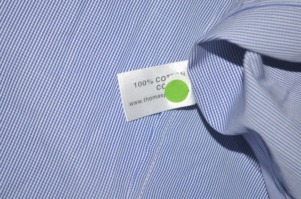 Camisa de Vestir 100% Algodón Colección Azul THOMAS PINK Talla 15.5 NUEVA CON ETIQUETAS Foto 4 de 4