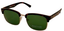 Kenneth Cole Reaction Mens Soft Square Dark Havana Sunglass KC1433. 52N