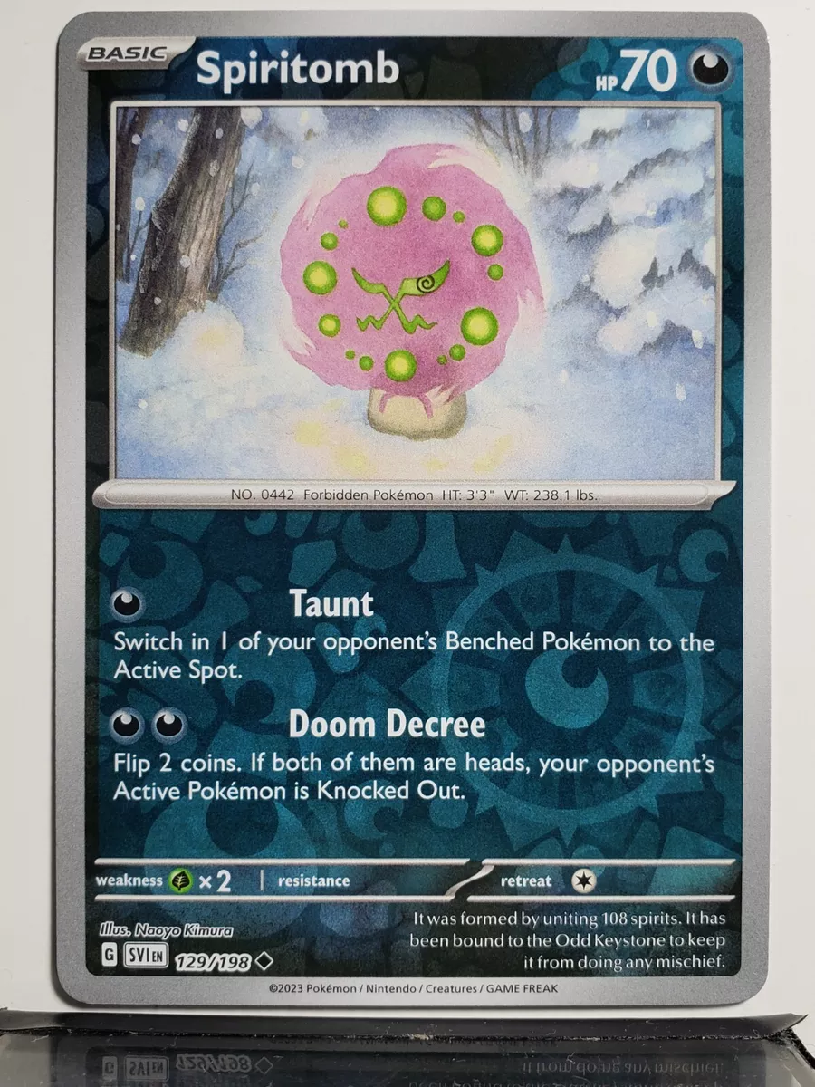 Spiritomb 129/198 Pokemon Reverse Holo 2023 Scarlet And Violet