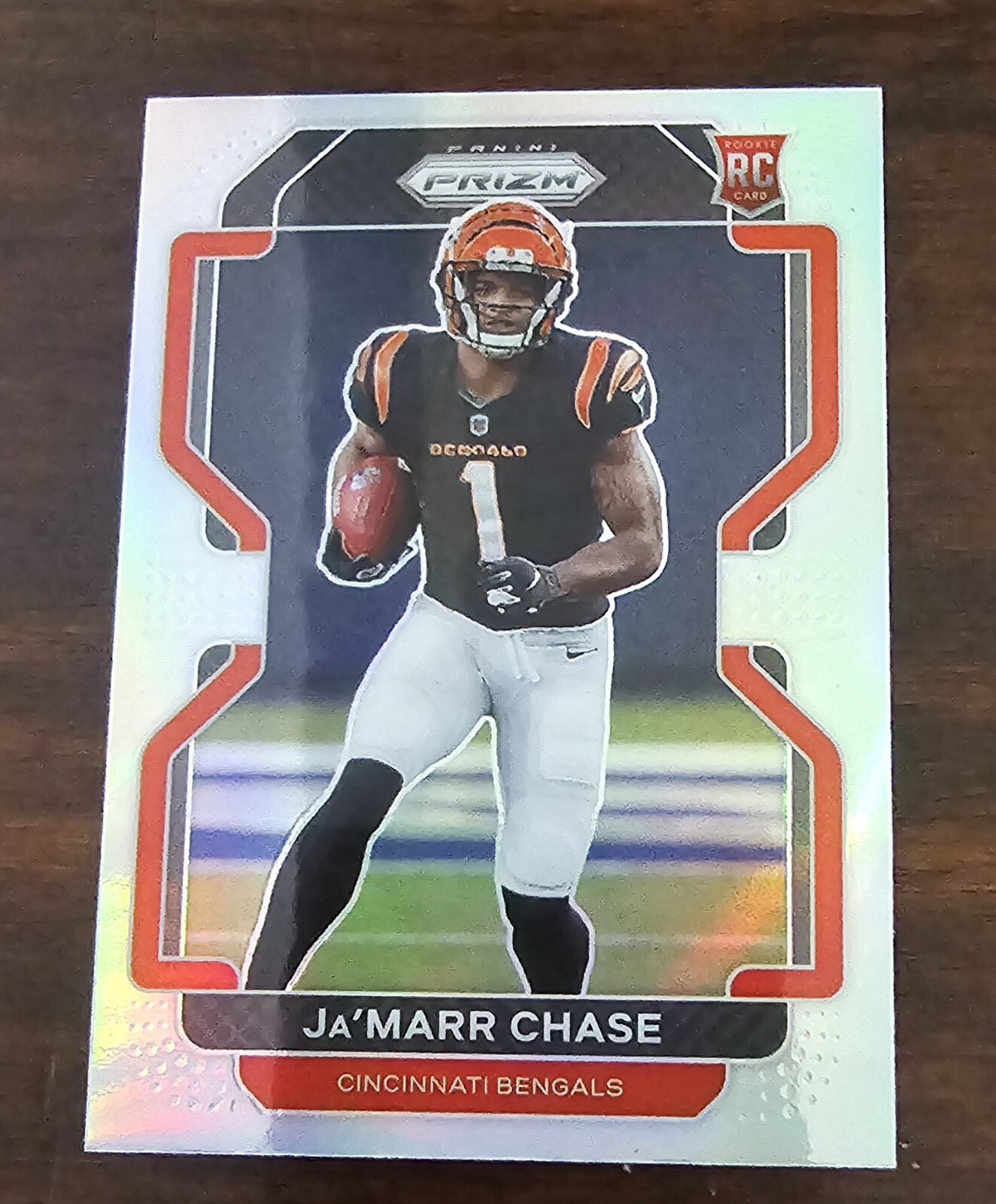 2021 Prizm Ja'Marr Chase Silver Prizm Rookie Card RC Variation #V-337 Bengals