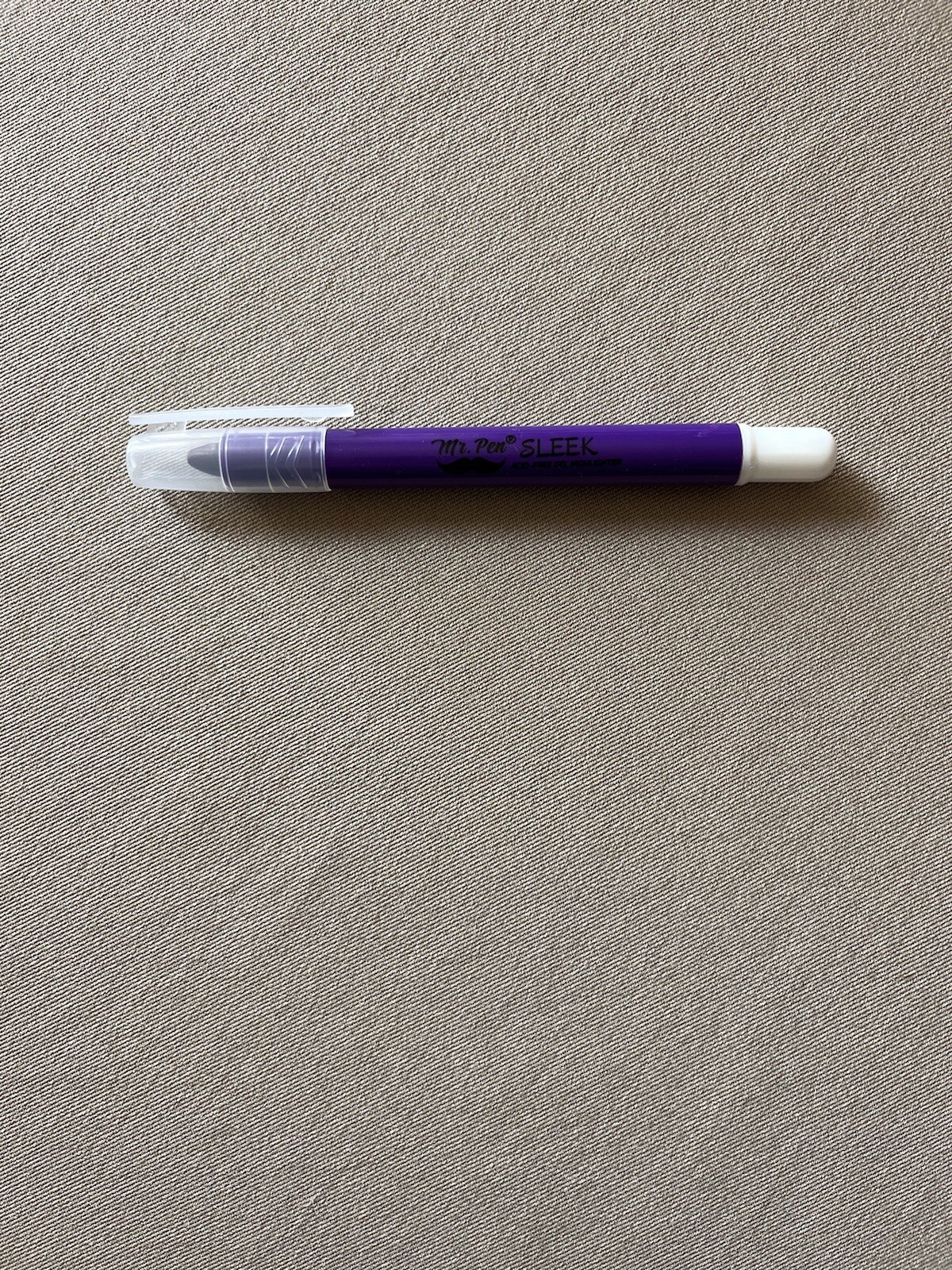 5&rdquo; Dark Purple Mr Pen Acid-Free Gel Highlighter~Bible Safe & No Smear, Brand New