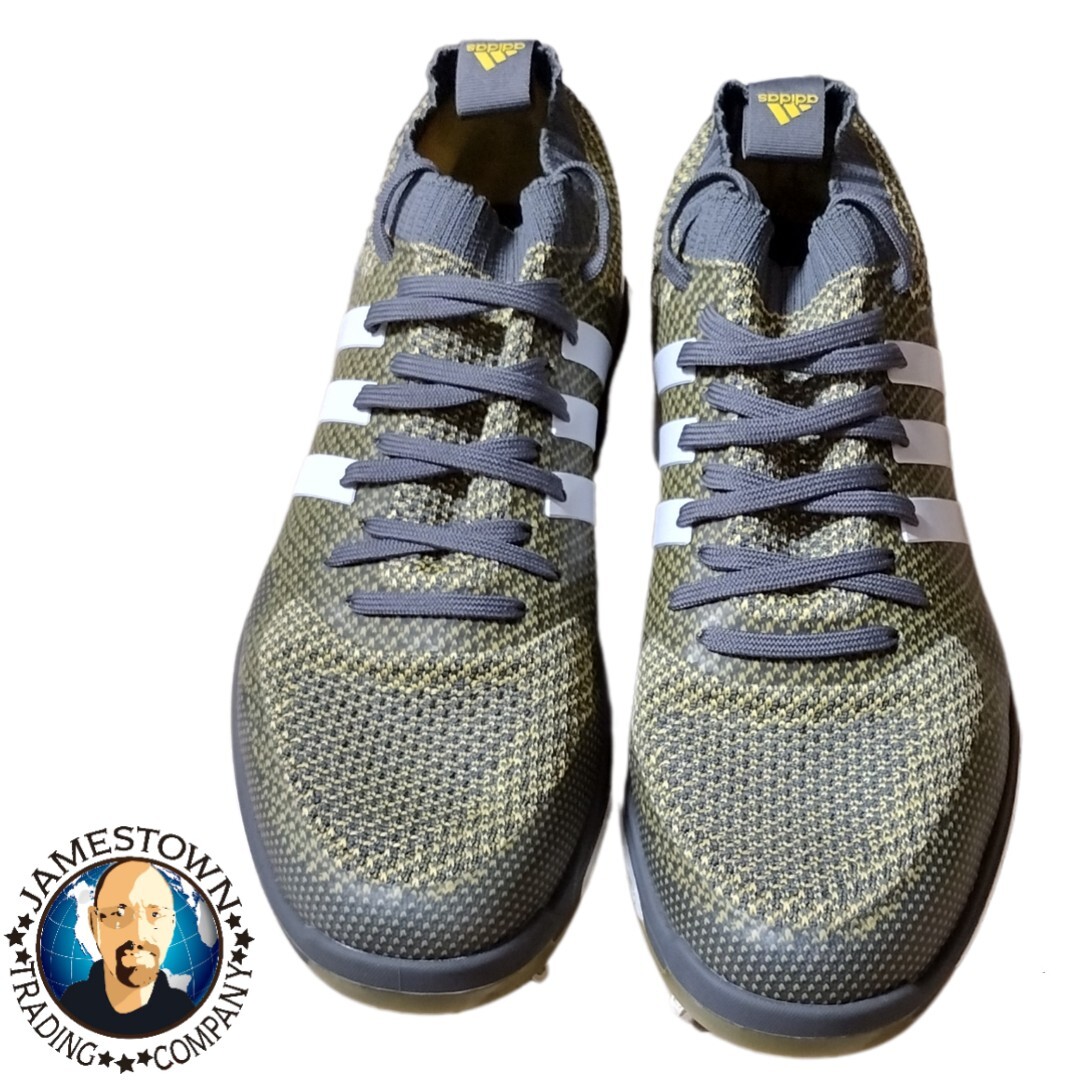 Adidas Tour360 Knit Core Grey Yellow Golf Shoes (F33745) Men's Size 8