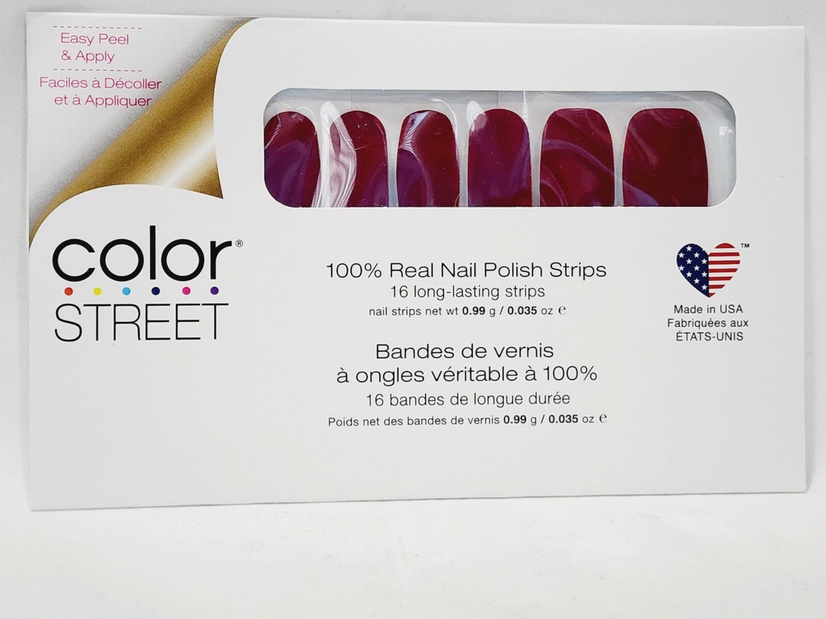 Color Street LONDON CALLING FMC142 Nail Polish Strips 16 Easy Peel Red  Matte New
