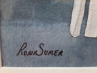 RONI SUMER (California c.2000), Orig. Watercolor, "On the Midway", COA, Large — photo 4
