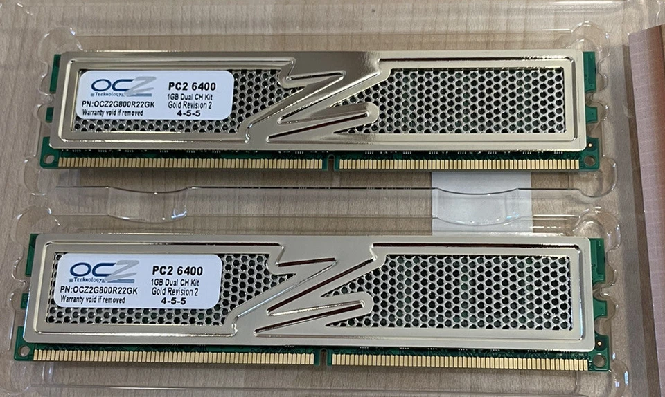 (x2) OCZ Technology 1 GB (PC2 6400) DDR2 RAM Modules (P/N: OCZ2G800R22GK) - Image 4 of 4