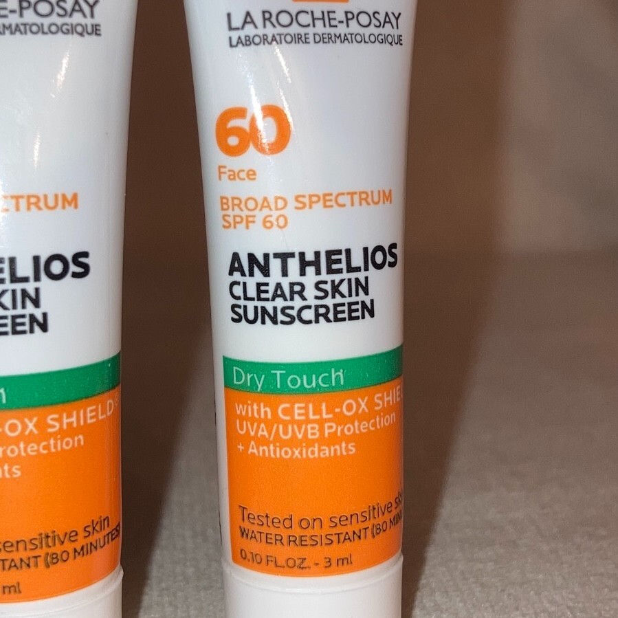 3x La Roche-Posay Anthelios Sunscreen SPF60 Dry Touch SAMPLE .1oz