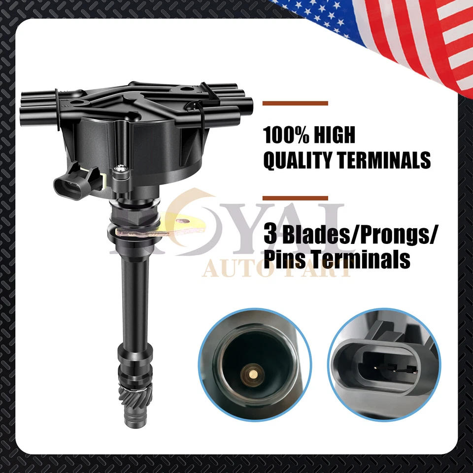 GM02 Distributor & ACDelco Spark Plugs & Wires for 96-05 Chevy GMC Truck 4.3L Foto 2 de 4