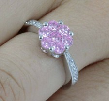 Pink Sapphire 925 Sterling Silver CZ Engagement Ring Wedding Band Sz 3-15 SR5156