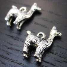 Llama Or Alpaca 18mm Antiqued Silver Plated Pendant Charms C8505 - 5, 10, 20PCs