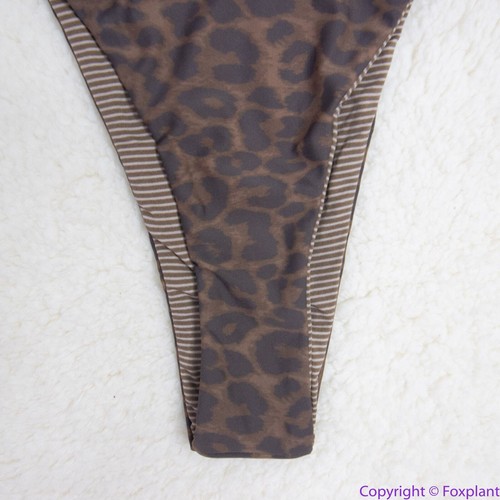NEW Acacia Mateo bikini bottom leopard animal print brown, M - Picture 10 of 14