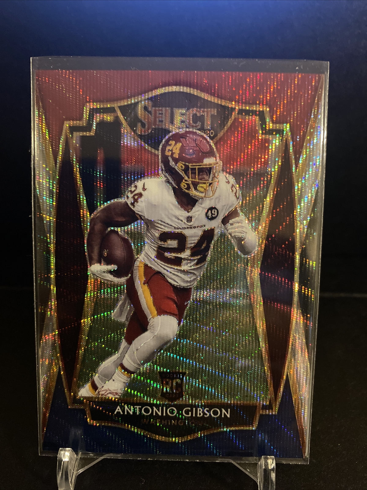 2020 Select Antonio Gibson Tri-color Premier Level Prizm 083/199 Rookie RC