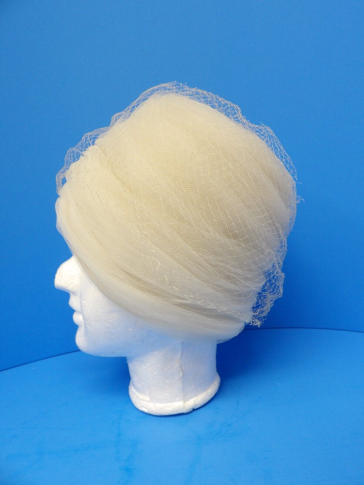 Vintage 40s 50s Off White Tulle Wrapped Netted  U… - image 1