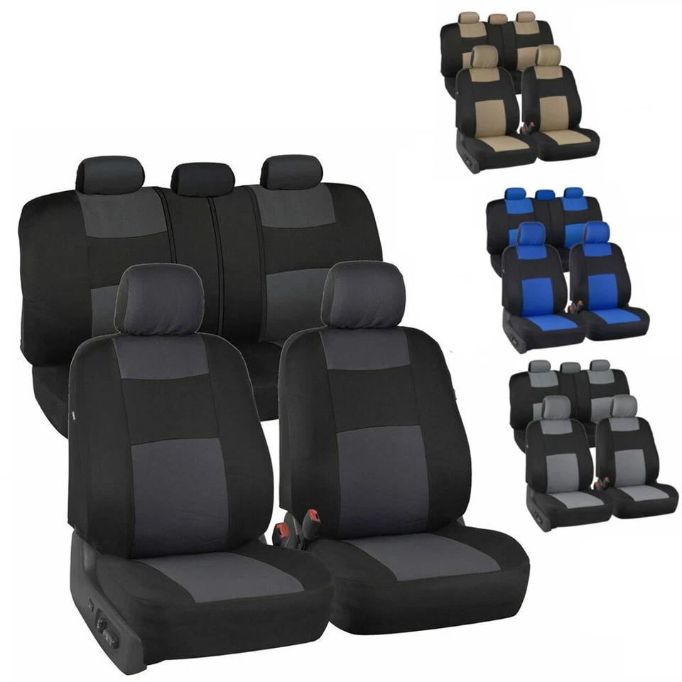 Juego completo funda asiento coche 5 plazas protector cojín delantero trasero para Volkswagen Jetta Foto 2 de 4