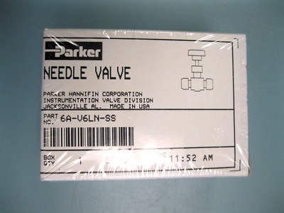 NEW 3/8'' Parker 6A-V6LN-SS Needle Valve SEALED D18