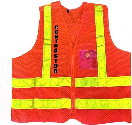 NYCTA Style Contractor High Visibility Reflective Safety Vest with Zips and Pock - product listing photo