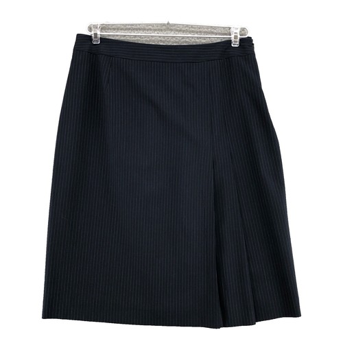 Jupe Crayon Brooks Brothers 346 Rayée Bleu, Coton Doublé, Taille 8