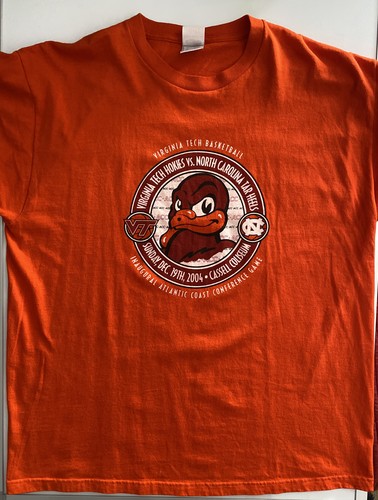 Virginia Tech Hokies t shirt RARE first basketball season in ACC 2004 never worn