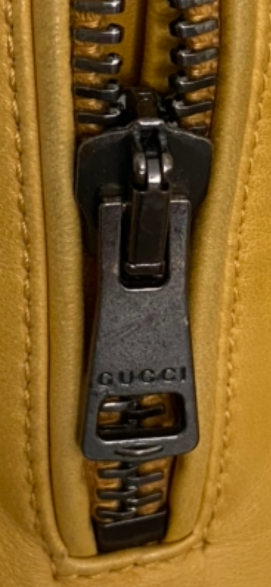 Vintage Gucci Vest XL 52 Yellow Lambskin Leather Zippered Designer