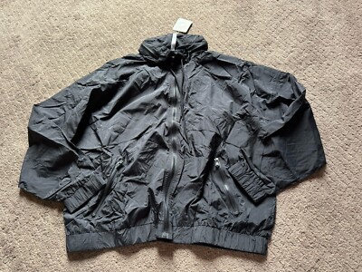 Fabletics Women s Nylon Track Jacket Black Size XL 12-14 $89.95