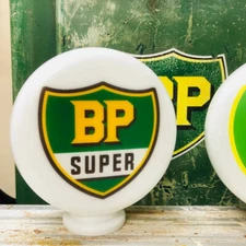 Mini Gas Pump Globe, BP Super Gasoline Shield, Oil and Petrol Memorabilia