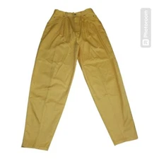 High rise yellow barrel pants Size 10