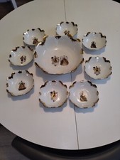 service à fruit porcelaine d'art Mehun P Dussault décors de paris décor Galant