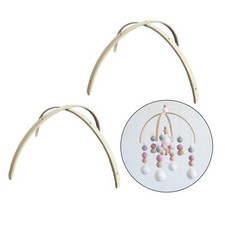 2 Set Mobile Hanging Frame Crib Hanger Frame for DIY Wind Chime Crafts Crib
