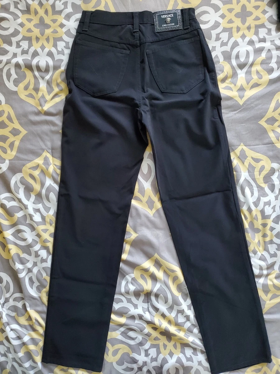 Versace Jeans Couture Womens Stretch Black Pants Size 28