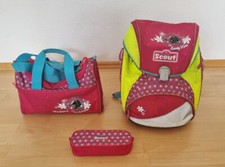 SCOUT 3-teiliges Schulranzen Set_Ranzen_Pferdemotiv inkl. Sporttasche & Mäppchen