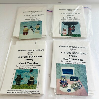 Common Threads Story Book Quilt Pattern Cleo and Theo Bear 4 of 12 Patterns