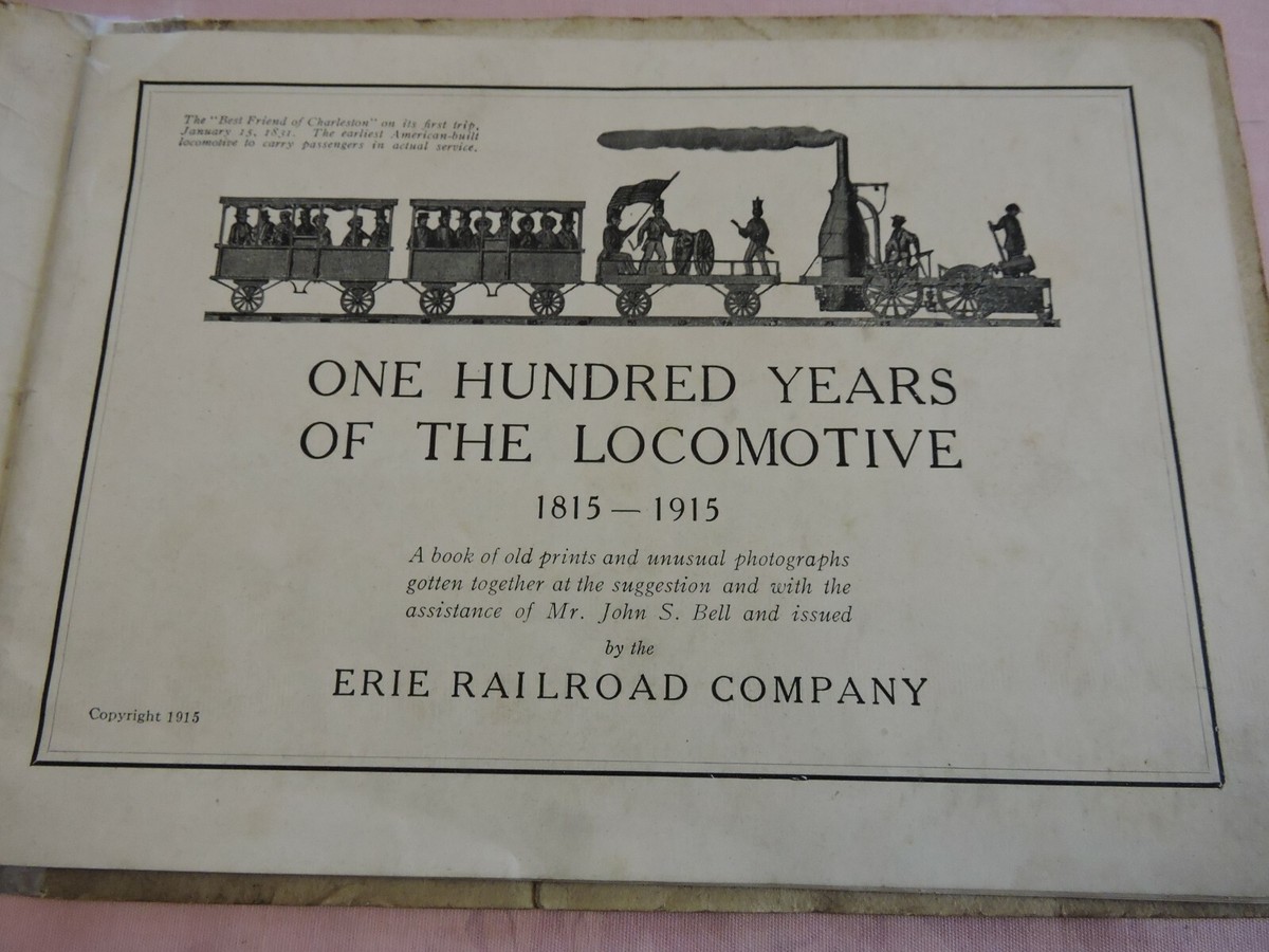 Rare 1815 - 1915 ERIE Railroad ERR 32-page illustrated History