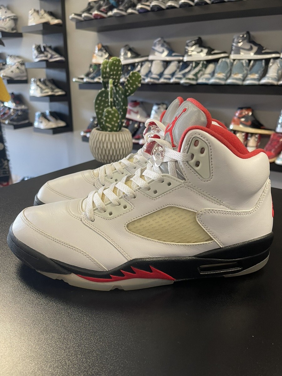 Size 11 - Jordan 5 Retro Fire Red Silver Tongue | eBay