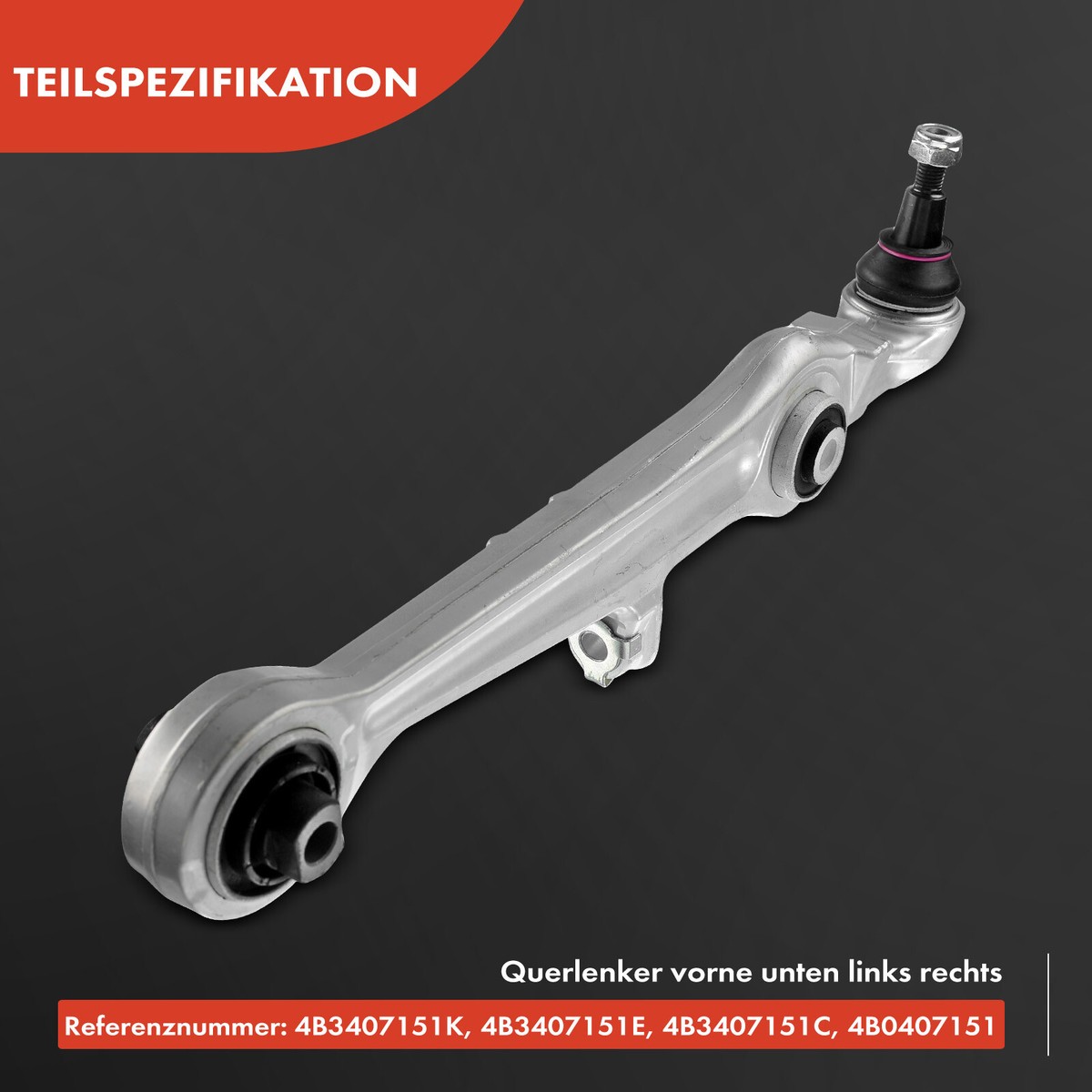 Querlenker Vorne Unten Für Audi A6 4B A8 4D VW Passat 3B Skoda Superb 4B3407151K