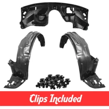 Front Fender Liner & Engine Under Cover Set w/ Clips For 2005-2010 Honda Odyssey