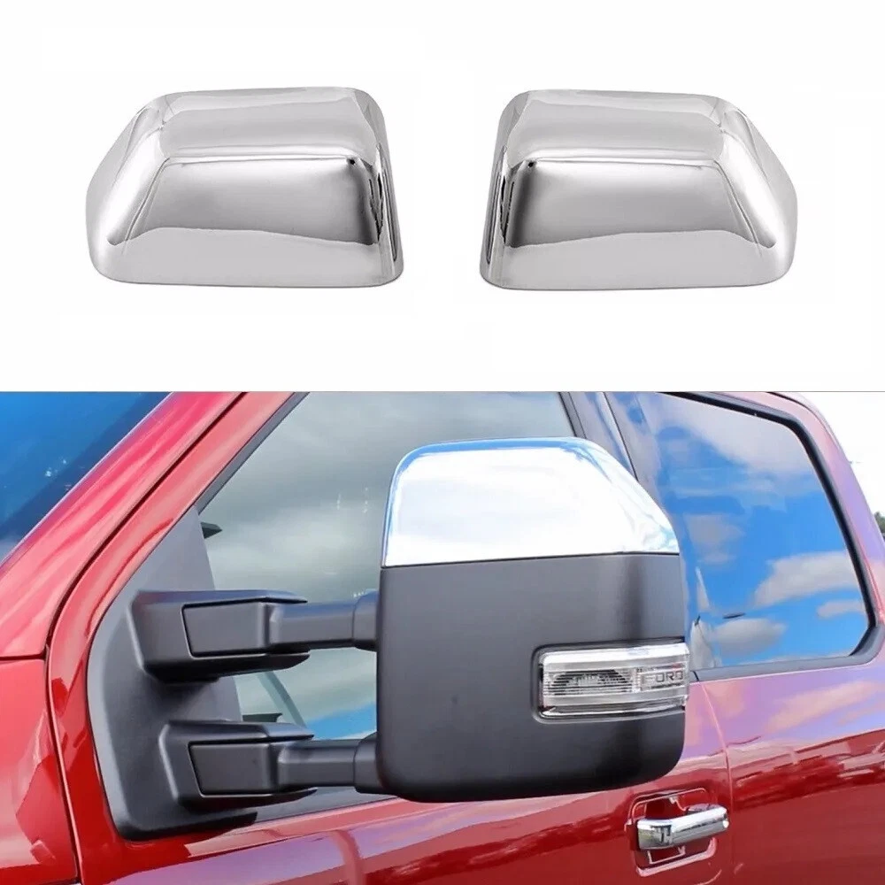 Tapas Superiores Blancas Para Espejos De Ford F250 F350 Super Duty 2017-2023 - Pack De 2, Adhesivas