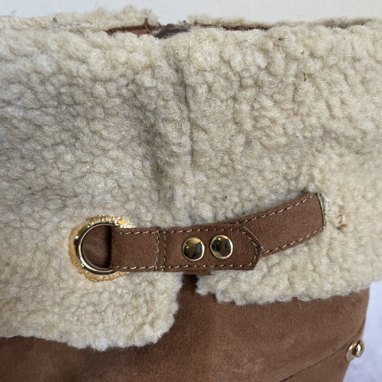 Juicy Couture Wedge Booties Sherpa Outer Cognac B… - image 2