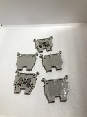 ALLEN BRADLEY 1492-W4 TERMINAL BLOCK 600V 4MM DIN RAIL MOUNT (LOT OF 5) NNB