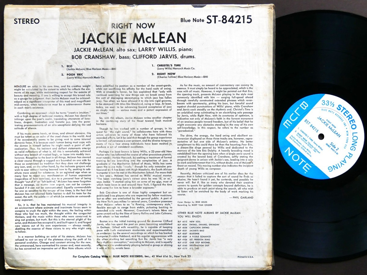 JACKIE McLean It's Time USオリジナル！！！ JACKIE McLean It's Time USオリジナル！！！ JACKIE MCLEAN - Jackie