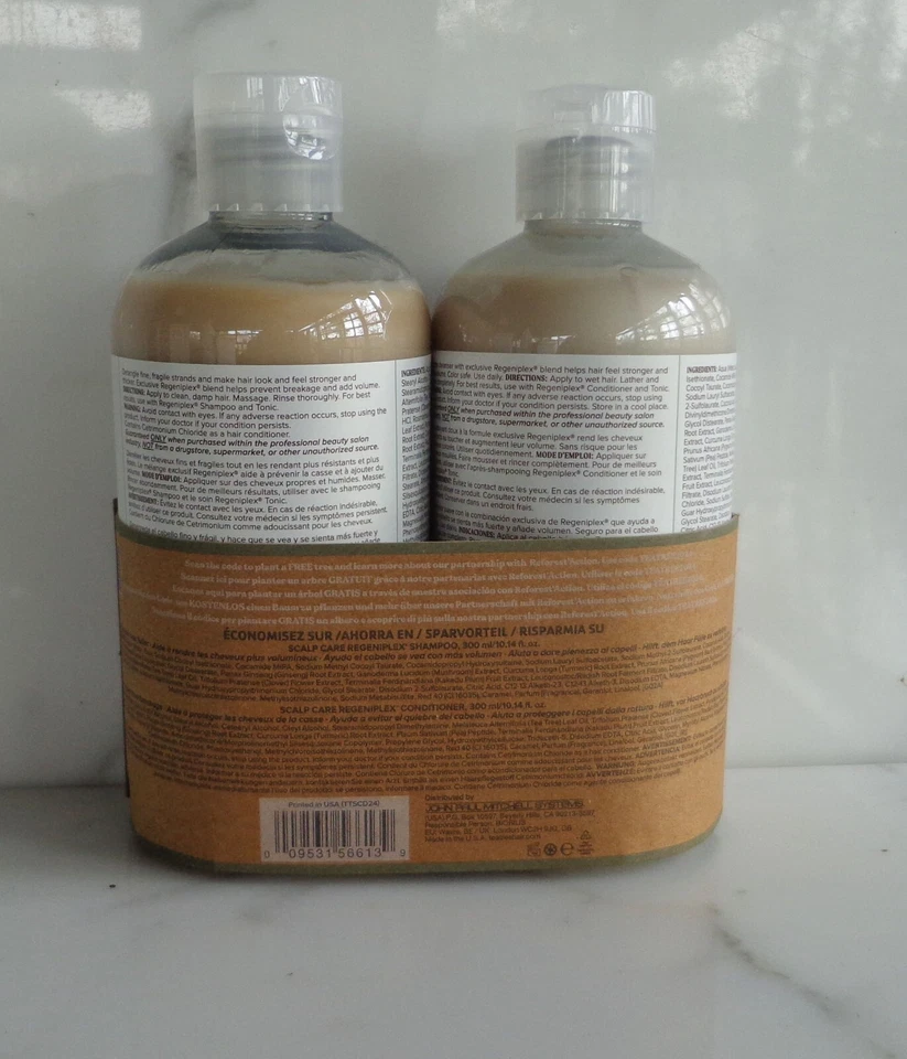 Set Paul Mitchell Tea Tree Cuidado del Cuero Cabelludo Regeniplex Champú y Acondicionador 10oz Foto 3 de 4